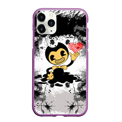 Чехол iPhone 11 Pro матовый BENDY LOVE БЕНДИ С СЕРДЦЕМ, цвет: 3D-фиолетовый