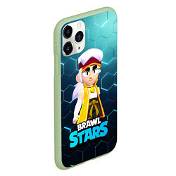 Чехол iPhone 11 Pro матовый FANG BRAWL STARS 3D ПЛИТЫ, цвет: 3D-салатовый — фото 2