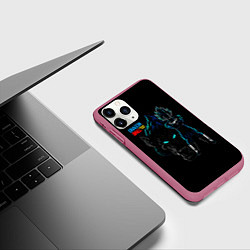 Чехол iPhone 11 Pro матовый Dragon Ball Z Dark, цвет: 3D-малиновый — фото 2
