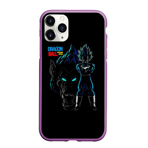 Чехол iPhone 11 Pro матовый Dragon Ball Z Dark / 3D-Фиолетовый – фото 1