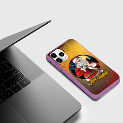 Чехол iPhone 11 Pro матовый Santa love you, цвет: 3D-фиолетовый — фото 2