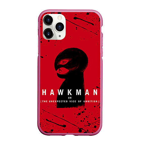 Чехол iPhone 11 Pro матовый HAWKMAN BERSERK / 3D-Малиновый – фото 1