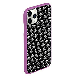 Чехол iPhone 11 Pro матовый Roger skull, цвет: 3D-фиолетовый — фото 2