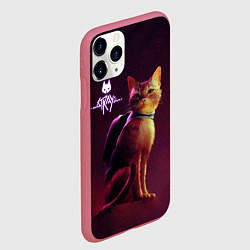 Чехол iPhone 11 Pro матовый Stray: Wandering Cat, цвет: 3D-малиновый — фото 2