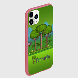 Чехол iPhone 11 Pro матовый Лесок в Террарии, цвет: 3D-малиновый — фото 2