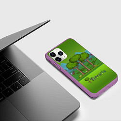 Чехол iPhone 11 Pro матовый Лесок в Террарии, цвет: 3D-фиолетовый — фото 2