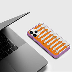 Чехол iPhone 11 Pro матовый Лисицы Foxes, цвет: 3D-фиолетовый — фото 2