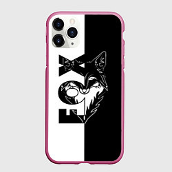 Чехол iPhone 11 Pro матовый FOX Лис, цвет: 3D-малиновый