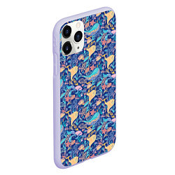 Чехол iPhone 11 Pro матовый Морская Рыба, цвет: 3D-светло-сиреневый — фото 2