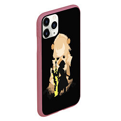 Чехол iPhone 11 Pro матовый НОЭЛЛЬ ГЕНШИН ИМПАКТ АРТ, цвет: 3D-малиновый — фото 2