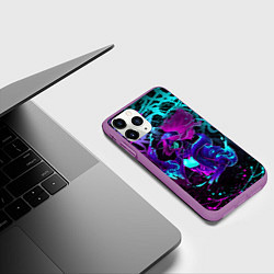 Чехол iPhone 11 Pro матовый KDA NEON GRAFFITI LEAGUE OF LEGENDS, цвет: 3D-фиолетовый — фото 2