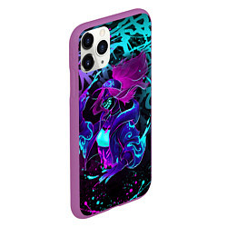 Чехол iPhone 11 Pro матовый KDA NEON GRAFFITI LEAGUE OF LEGENDS, цвет: 3D-фиолетовый — фото 2