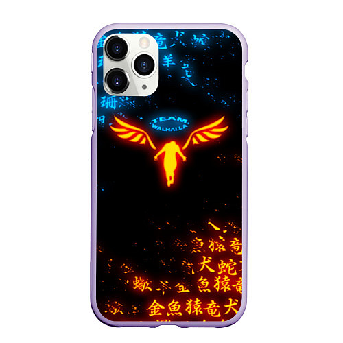 Чехол iPhone 11 Pro матовый ОГНЕННЫЙ WALHALLA TEAM TOKYO REVENGERS / 3D-Светло-сиреневый – фото 1