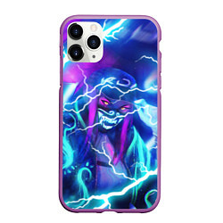 Чехол iPhone 11 Pro матовый KDA FLASHLIGHT NEON КДА В МАСКЕ LEAGUE OF LEGENDS, цвет: 3D-фиолетовый