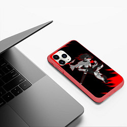 Чехол iPhone 11 Pro матовый DELTARUNE KRIS RED HEART, цвет: 3D-красный — фото 2