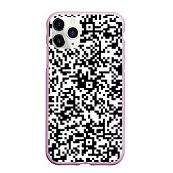 Чехол iPhone 11 Pro матовый Стиль QR код, цвет: 3D-розовый