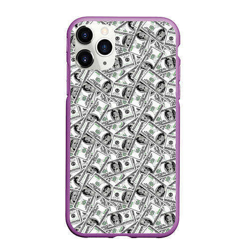 Чехол iPhone 11 Pro матовый Миллионер Millionaire / 3D-Фиолетовый – фото 1