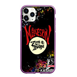 Чехол iPhone 11 Pro матовый MANESKIN, ЛОГОТИПЫ РОК ГРУПП