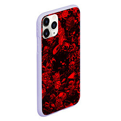 Чехол iPhone 11 Pro матовый DOTA 2 HEROES RED PATTERN ДОТА 2, цвет: 3D-светло-сиреневый — фото 2