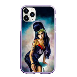 Чехол iPhone 11 Pro матовый Amy Jade Winehouse, цвет: 3D-светло-сиреневый