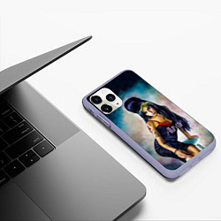 Чехол iPhone 11 Pro матовый Amy Jade Winehouse, цвет: 3D-светло-сиреневый — фото 2