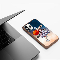 Чехол iPhone 11 Pro матовый Kuroko no basket Kuroko Tetsuya, цвет: 3D-коричневый — фото 2