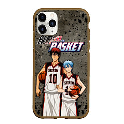 Чехол iPhone 11 Pro матовый Kuroko no Basket, Kagami Taiga Kuroko Tetsuya, цвет: 3D-коричневый