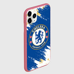 Чехол iPhone 11 Pro матовый НОВОГОДНИЙ ЧЕЛСИ, CHELSEA НОВЫЙ ГОД, цвет: 3D-малиновый — фото 2
