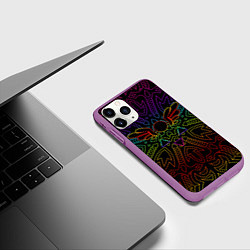 Чехол iPhone 11 Pro матовый МАГИЧЕСКАЯ РУНА, ДЕЛЬТА РУНА DELTARUNE, цвет: 3D-фиолетовый — фото 2
