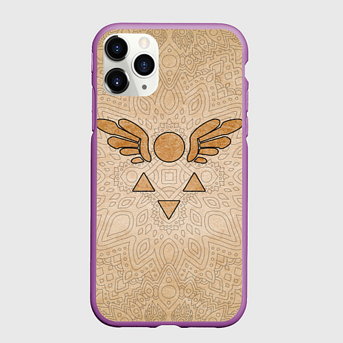 Чехол iPhone 11 Pro матовый Магическая книга: DELTARUNE / 3D-Фиолетовый – фото 1