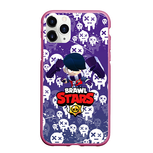 Чехол iPhone 11 Pro матовый EDGAR BRAWL STARS, ЛУЧШИЙ УБИЙЦА / 3D-Малиновый – фото 1