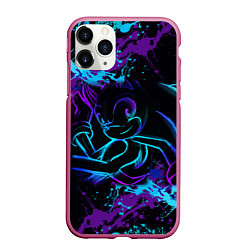 Чехол iPhone 11 Pro матовый SONIC NEON СОНИК НЕОН, цвет: 3D-малиновый