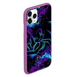 Чехол iPhone 11 Pro матовый SONIC NEON СОНИК НЕОН, цвет: 3D-фиолетовый — фото 2