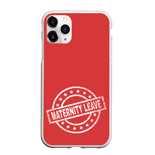 Чехол iPhone 11 Pro матовый Maternity leave / 3D-Белый – фото 1