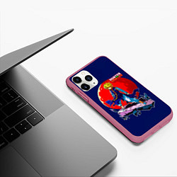 Чехол iPhone 11 Pro матовый Hunter x Hunter - Kurapika, цвет: 3D-малиновый — фото 2