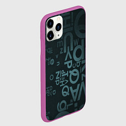 Чехол iPhone 11 Pro матовый Хаотичные мысли гения, цвет: 3D-фиолетовый — фото 2