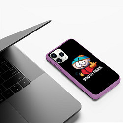 Чехол iPhone 11 Pro матовый Южный парк Эрик South Park, цвет: 3D-фиолетовый — фото 2