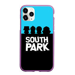Чехол iPhone 11 Pro матовый Южный парк персонажи South Park, цвет: 3D-фиолетовый