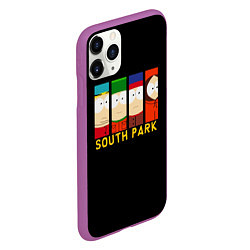 Чехол iPhone 11 Pro матовый South Park - Южный парк главные герои, цвет: 3D-фиолетовый — фото 2