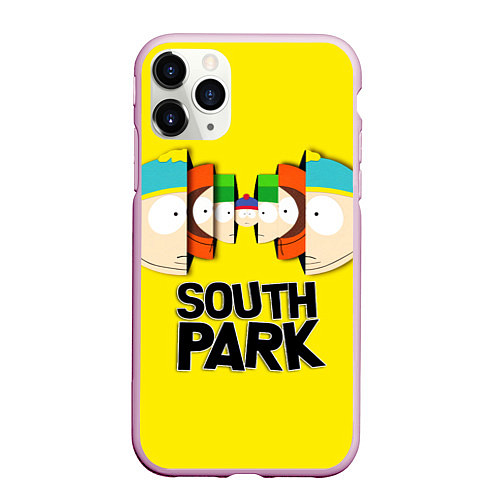 Чехол iPhone 11 Pro матовый South Park - Южный парк персонажи / 3D-Розовый – фото 1