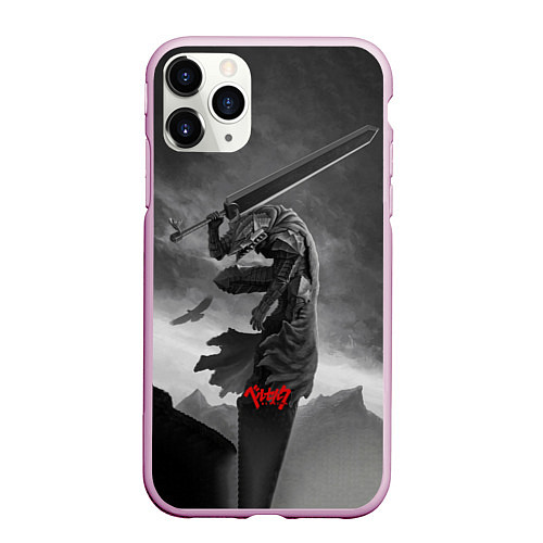 Чехол iPhone 11 Pro матовый BERSERK РИСУНОК / 3D-Розовый – фото 1