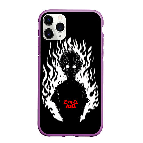 Чехол iPhone 11 Pro матовый Демонический Кагеяма Mob Psycho 100 / 3D-Фиолетовый – фото 1