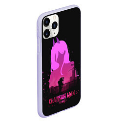 Чехол iPhone 11 Pro матовый Chainsaw Man Power, цвет: 3D-светло-сиреневый — фото 2