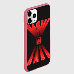 Чехол iPhone 11 Pro матовый Gachi Bass VAN, цвет: 3D-малиновый — фото 2
