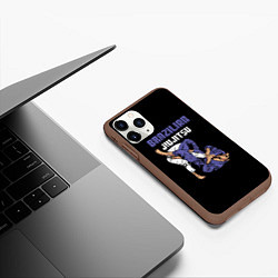 Чехол iPhone 11 Pro матовый BRAZILIAN JIU JITSU - BJJ, цвет: 3D-коричневый — фото 2