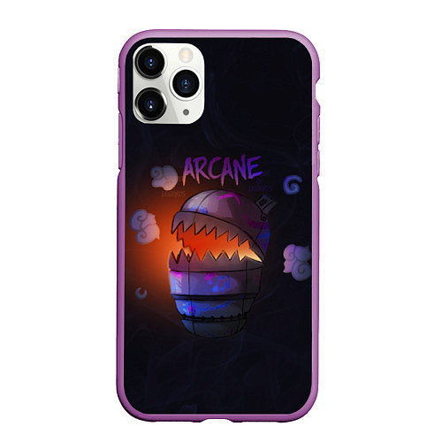 Чехол iPhone 11 Pro матовый Бомба Джинкс ARCANE / 3D-Фиолетовый – фото 1