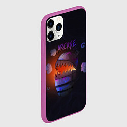 Чехол iPhone 11 Pro матовый Бомба Джинкс ARCANE, цвет: 3D-фиолетовый — фото 2