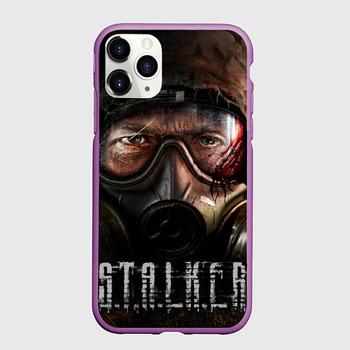 Чехол iPhone 11 Pro матовый Stalker Zonе / 3D-Фиолетовый – фото 1