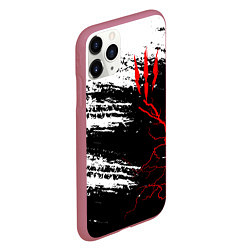 Чехол iPhone 11 Pro матовый The Witcher - Когти, цвет: 3D-малиновый — фото 2