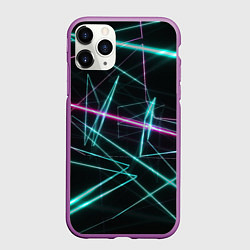 Чехол iPhone 11 Pro матовый Лазерная композиция